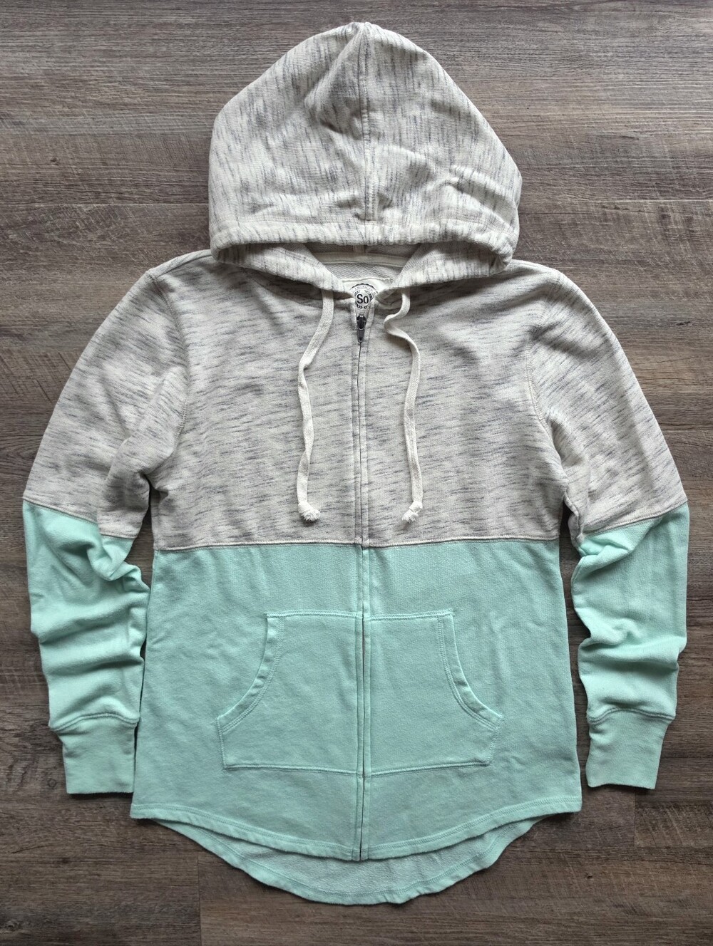 Women's Gray/Mint Boyfriend Hoodie